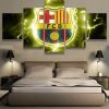 23576-NF Barcelona Thunder Logo Soccer - 5 Panel Canvas Art Wall Decor