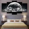 23572-NF Black And White Earth Nature - 5 Panel Canvas Art Wall Decor