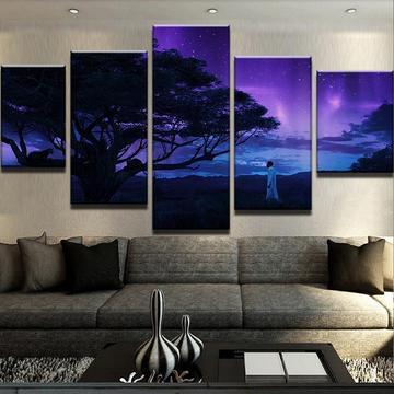 22520-NF Black Panther Ancestral Plane Movie - 5 Panel Canvas Art Wall Decor