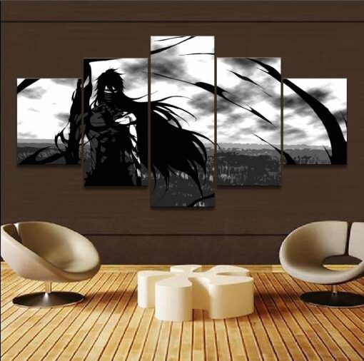 23025-NF Bleach Ichigo Kurosaki Poster 5 Anime - 5 Panel Canvas Art Wall Decor