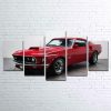 23574-NF Boss 429 Mustang Car & Motor - 5 Panel Canvas Art Wall Decor