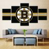 23033-NF Boston Bruins Boys Logo 2 Ice Hockey - 5 Panel Canvas Art Wall Decor