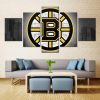 22381-NF Boston Bruins Logo 5 Ice Hockey - 5 Panel Canvas Art Wall Decor