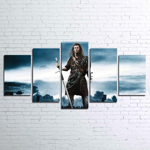 23030-NF Braveheart Movie - 5 Panel Canvas Art Wall Decor