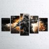 23553-NF Call Of Duty Black Action Army - 5 Panel Canvas Art Wall Decor