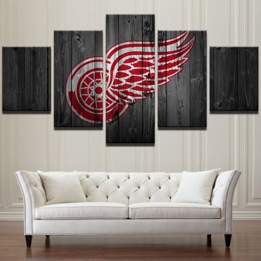 22810-NF Detroit Red Wings Sport - 5 Panel Canvas Art Wall Decor
