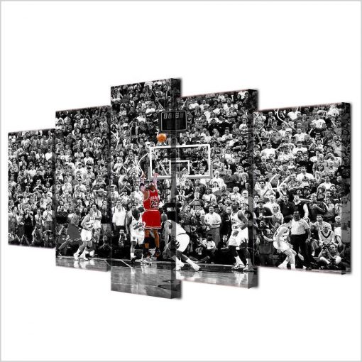 22318-NF Michael Jordan 23 Chicago Bulls Basketball - 5 Panel Canvas Art Wall Decor
