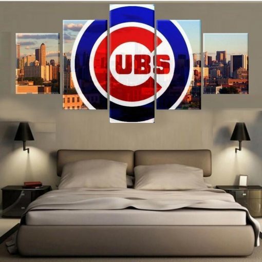 23534-NF Chicago Cubs City Nature - 5 Panel Canvas Art Wall Decor