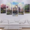 22397-NF Cinderellas Castle Disney - 5 Panel Canvas Art Wall Decor