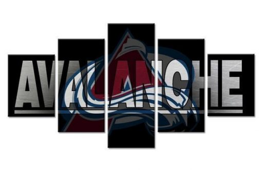 22515-NF Colorado Avalanche Logo 2 Ice Hockey - 5 Panel Canvas Art Wall Decor