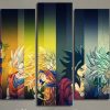 22761-NF Colorful Dragon Ball Cast Anime - 5 Panel Canvas Art Wall Decor