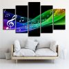 23543-NF Colorfull Notes Music - 5 Panel Canvas Art Wall Decor