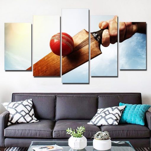 23012-NF Cricket Sport - 5 Panel Canvas Art Wall Decor