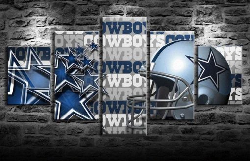 22605-NF Dallas Cowboys Football - 5 Panel Canvas Art Wall Decor