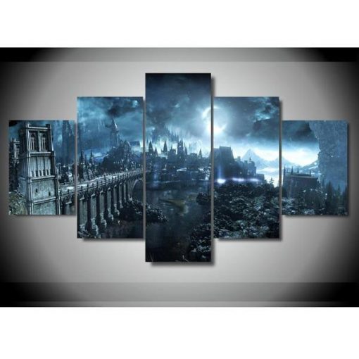 23518-NF Dark Souls Gaming - 5 Panel Canvas Art Wall Decor