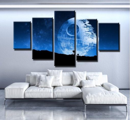 23008-NF Death Star Movie - 5 Panel Canvas Art Wall Decor