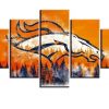22603-NF Denver Broncos Football Canvas Football - 5 Panel Canvas Art Wall Decor
