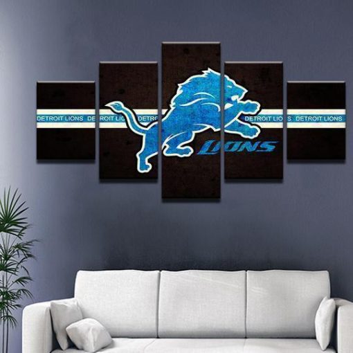 22755-NF Detroit Lions 5 Sport - 5 Panel Canvas Art Wall Decor