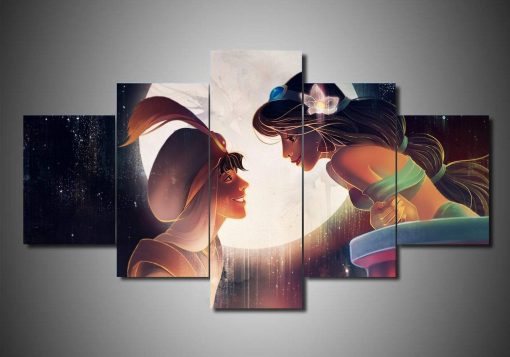 22418-NF Disney Aladdin 1 Cartoon - 5 Panel Canvas Art Wall Decor