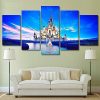 22450-NF Disney Castle Cartoon - 5 Panel Canvas Art Wall Decor