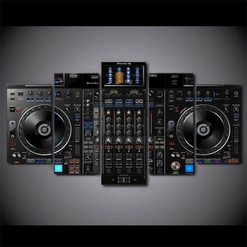 DJ Player Music – 5 Panel Canvas Art Wall Decor – Canvas Storm