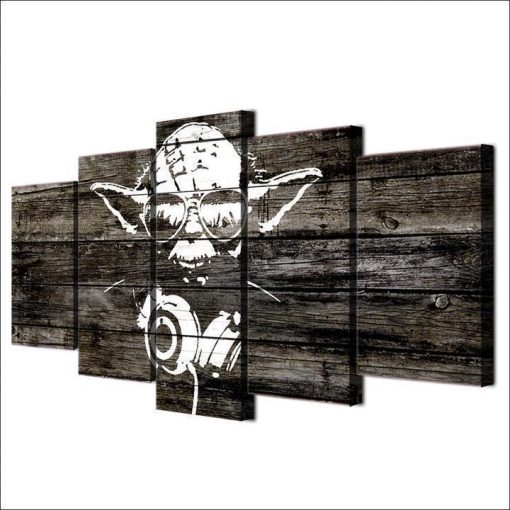 23501-NF Dj Yoda Of Star Wars Movie - 5 Panel Canvas Art Wall Decor