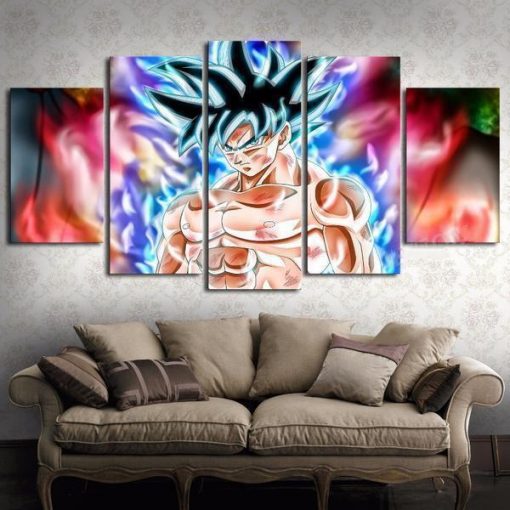 23496-NF Dragon Ball Goku Anime - 5 Panel Canvas Art Wall Decor
