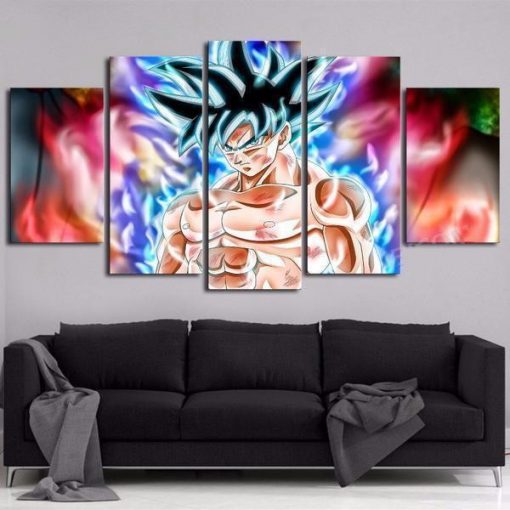 23496-NF Dragon Ball Goku Anime - 5 Panel Canvas Art Wall Decor