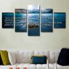 22995-NF Eremiah 29:11 #3 For I Know The Plans I Have For You Bible Verse On Multi Nature - 5 Panel Canvas Art Wall Decor
