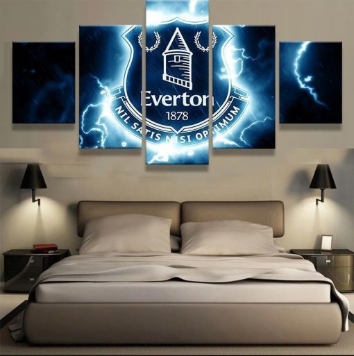 22395-NF Everton Thunder Logo Soccer - 5 Panel Canvas Art Wall Decor