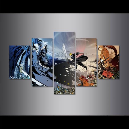 22510-NF Final Fantasy VII Art 1 Gaming - 5 Panel Canvas Art Wall Decor