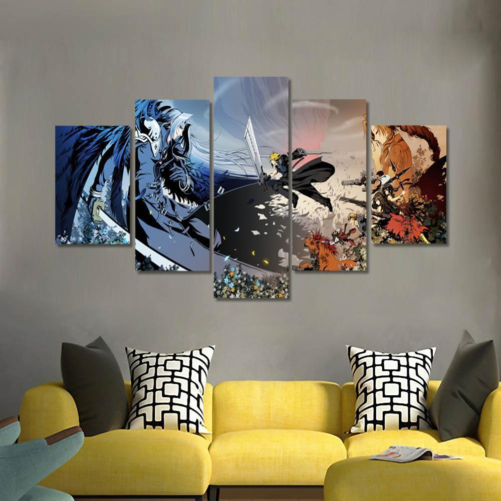 Midgar Final Fantasy Wall Art Printed On Premium Wrapped Canvas,Wooden Frame