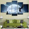 22601-NF Final Fantasy VII Sephiroth Vs. Cloud 3 Gaming - 5 Panel Canvas Art Wall Decor