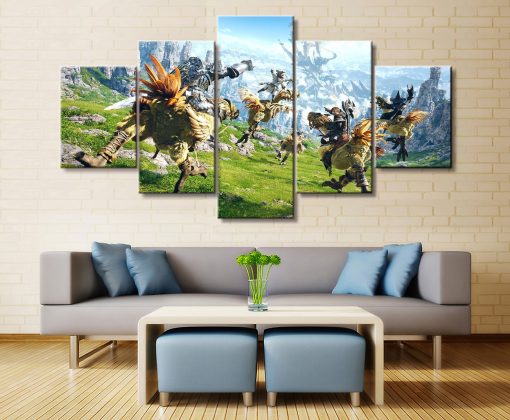 22600-NF Final Fantasy XIV Poster 1 Gaming - 5 Panel Canvas Art Wall Decor