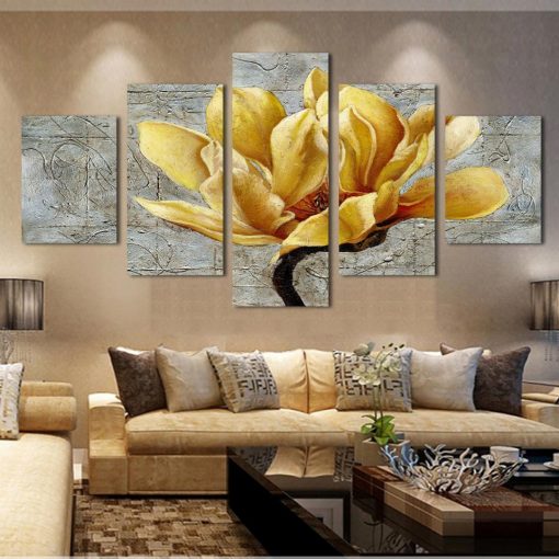 22509-NF Flower Of Life Nature - 5 Panel Canvas Art Wall Decor