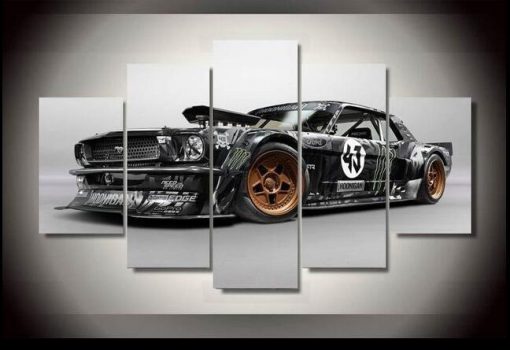 22748-NF Ford Mustang GT-R Car & Motor - 5 Panel Canvas Art Wall Decor
