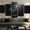 22590-NF Game Of Thrones House Stark Winter Is Coming Movie - 5 Panel Canvas Art Wall Decor