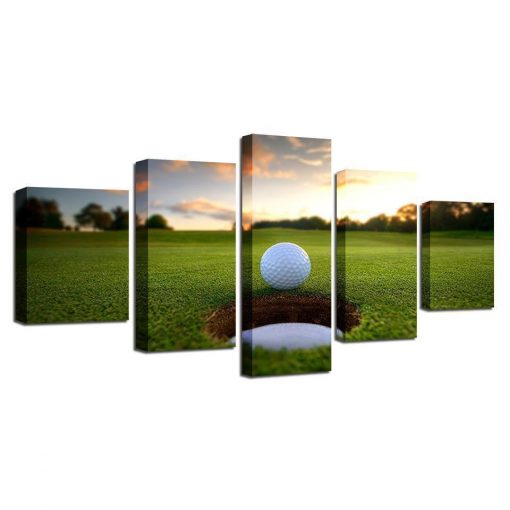 23453-NF Golf Gimme Putt Sport - 5 Panel Canvas Art Wall Decor