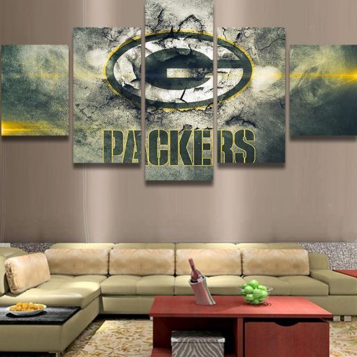 22737-NF Green Bay Packers Football - 5 Panel Canvas Art Wall Decor