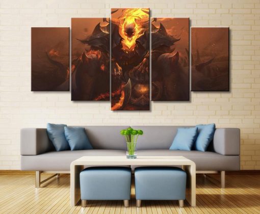 23402-NF LOL League Of Legends High Noon Thresh Game - 5 Panel Canvas Art Wall Decor
