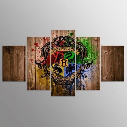 22740-NF Hogwarts 3 Harry Potter - 5 Panel Canvas Art Wall Decor