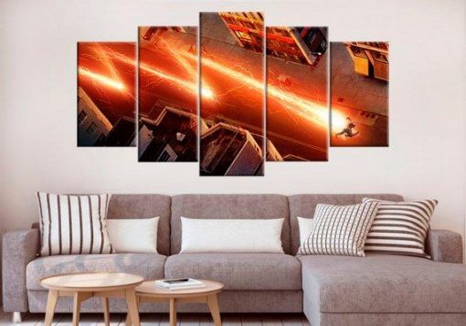 23113-NF Superhero Dc Comics The Flash Movie - 5 Panel Canvas Art Wall Decor