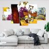 22547-NF Calvin And Hobbes Playing Cartoon - 5 Panel Canvas Art Wall Decor