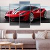 22628-NF Ferrari 488 Pista Supercar Luxury Car - 5 Panel Canvas Art Wall Decor