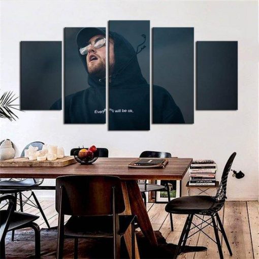 22237-NF Mac Miller 3 Music - 5 Panel Canvas Art Wall Decor