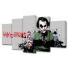 23076-NF The Dark Knight Joker Why So Serious Movie - 5 Panel Canvas Art Wall Decor