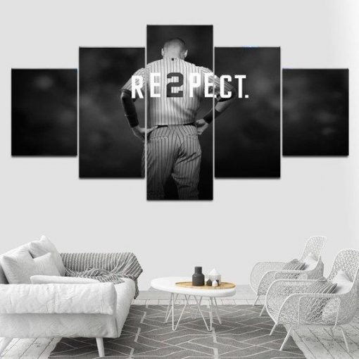 23068-NF Re2Pect New York Yankees Baseball Team Sport - 5 Panel Canvas Art Wall Decor