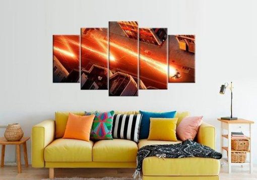 23113-NF Superhero Dc Comics The Flash Movie - 5 Panel Canvas Art Wall Decor