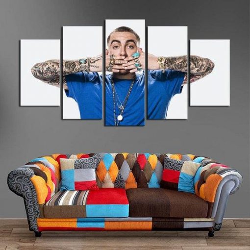 22354-NF Mac Miller 2 Music - 5 Panel Canvas Art Wall Decor