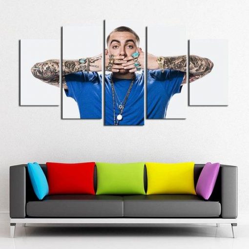 22354-NF Mac Miller 2 Music - 5 Panel Canvas Art Wall Decor